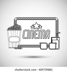 cinema graphic design, vector illustration