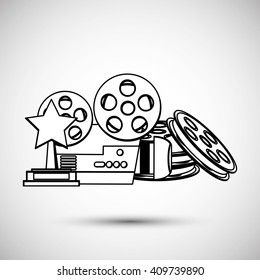 cinema graphic design, vector illustration