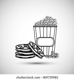 cinema graphic design, vector illustration