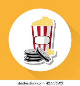 cinema graphic design, vector illustration