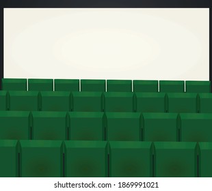 Cinema green seats. vector illustration