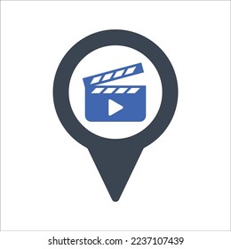 Icono de sala de cine, Vector Graphics