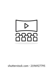 cinema hall  icon vector illustration, eps 10