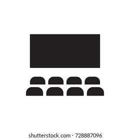 cinema hall icon vector isolated on white background