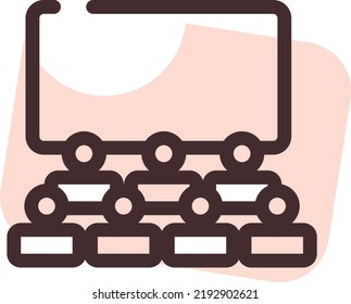 Cinema hall, illustration, vector on a white background.