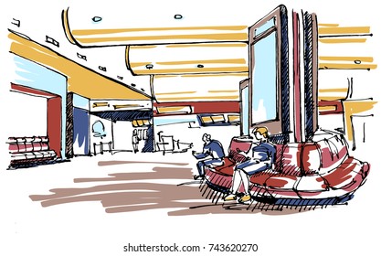 Esboço da sala de cinema