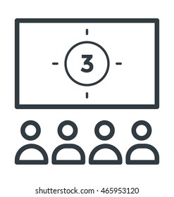 Cinema Hall Vector Icon