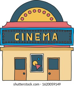 Cinema hand-drawn save as SVG to use in sparkol videoscribe