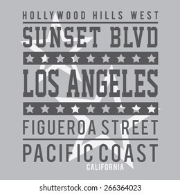 Cinema Hollywood typography, t-shirt graphics, vectors