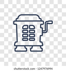 cinema hurdy gurdy icon. Trendy linear cinema hurdy gurdy logo concept on transparent background from Cinema collection