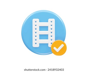 Cinema icon 3d render illustration element