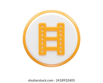 Elemento de ilustración 3d de icono de cine