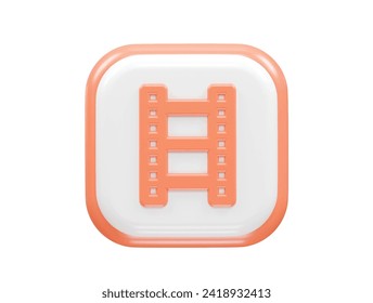 Cinema icon 3d render illustration element