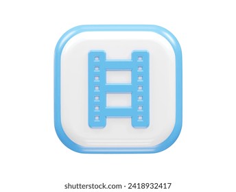 Cinema icon 3d render illustration element