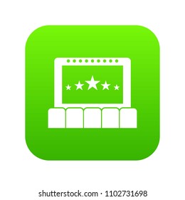 Cinema icon digital green for any design isolated on white vector illustration