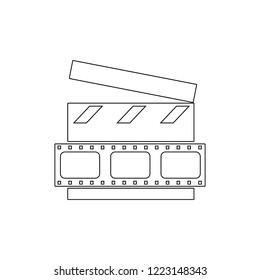 Cinema icon. Element of media for mobile concept and web apps illustration. Thin line icon for website design and development, app development