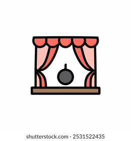 Cinema icon. Flat illustration of cinema icon for web design
