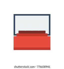 Cinema icon flat symbol. Isolated vector illustration of stage sign concept for your web site mobile app logo UI design.