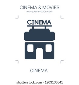 cinema icon. high quality filled cinema icon on white background. from cinema collection flat trendy vector cinema symbol. use for web and mobile