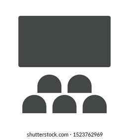 Cinema icon isolated on white background. Theatre symbol modern, simple, vector, icon for website design, mobile app, ui. Vector Illustration