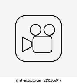 Cinema icon isolated on white background. Multimedia symbol modern, simple, vector, icon for website design, mobile app, ui. Vector Illustration