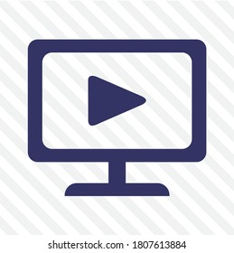 Cinema icon. isolated in striped background