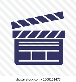 Cinema icon. isolated in striped background