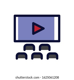 Cinema Icon, line icons Vector Cinema Theme