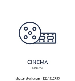 Cinema icon. Cinema linear symbol design from Cinema collection. Simple outline element vector illustration on white background.