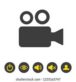 Cinema icon on white background. Vector illustration