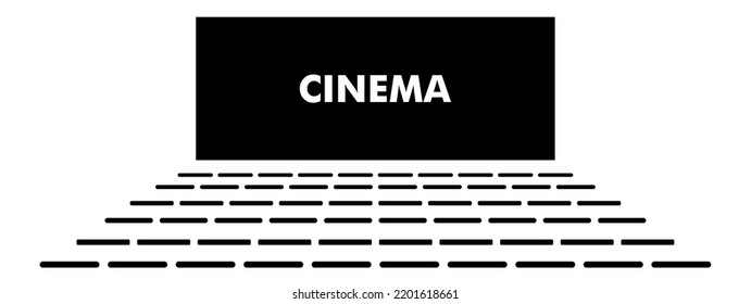 cinema icon on white background