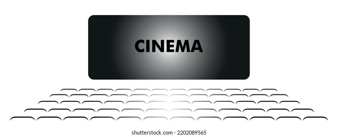 Kinosymbol auf weißem Hintergrund