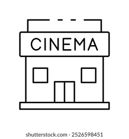 cinema icon. Outline style design isolated on white background