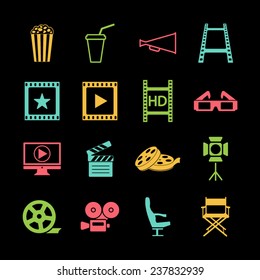 Cinema icon set