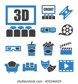 cinema icon set