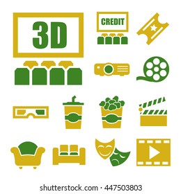 cinema icon set