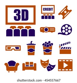 cinema icon set