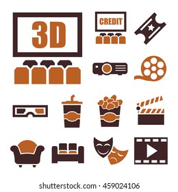 cinema icon set