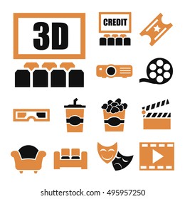 cinema icon set