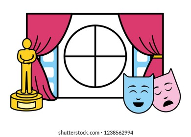 Cinema icon set design
