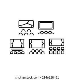 Cinema Icon Set Vector Symbol Design Illustration
