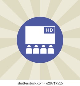 cinema icon. sign design. background