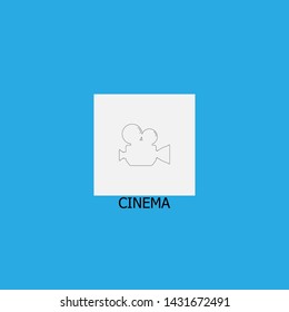 cinema icon sign signifier vector