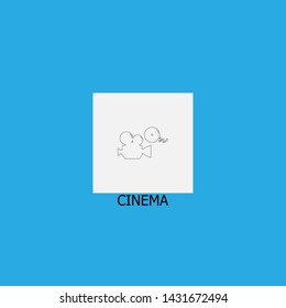 cinema icon sign signifier vector
