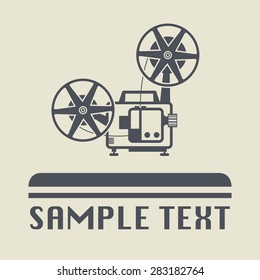 Cinema icon or sign, vector illustration