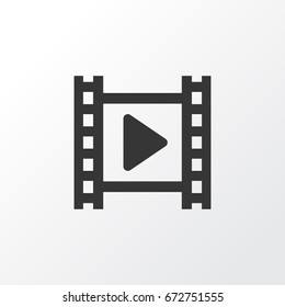 Cinema Icon Symbol. Premium Quality Isolated Movie Element In Trendy Style.