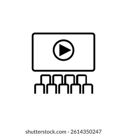 Cinema icon, symbolizing entertainment, movies, and the magic of the big screen experience