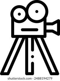cinema icon. Thin Linear Style Design Isolated On White Background