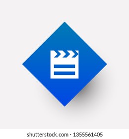 Cinema icon in trendy flat style isolated on background. Cinema icon page symbol for your web site design Cinema icon logo, app, UI , on white background Vector.