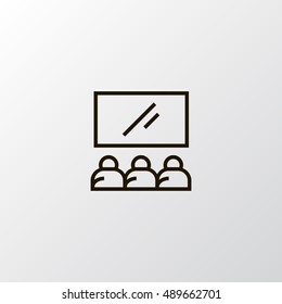 Cinema icon vector, clip art. Also useful as logo, web element, symbol, graphic image, silhouette and illustration.